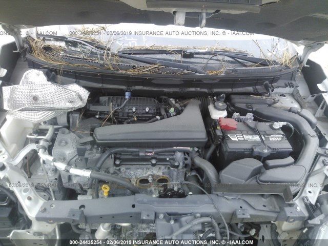 5N1AT2MV1FC775827 - 2015 NISSAN ROGUE S/SL/SV SILVER photo 10