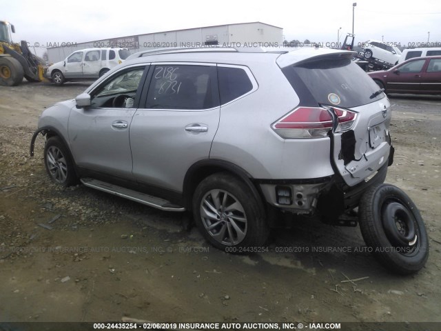 5N1AT2MV1FC775827 - 2015 NISSAN ROGUE S/SL/SV SILVER photo 3