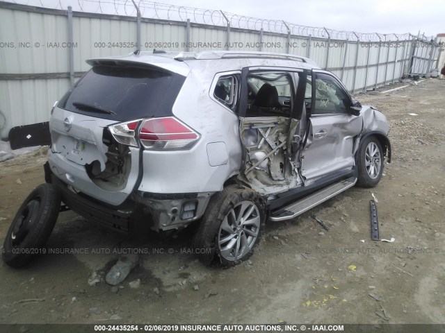 5N1AT2MV1FC775827 - 2015 NISSAN ROGUE S/SL/SV SILVER photo 4