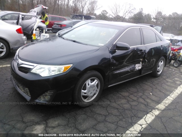 4T4BF1FK3CR169563 - 2012 TOYOTA CAMRY SE/LE/XLE BLACK photo 2