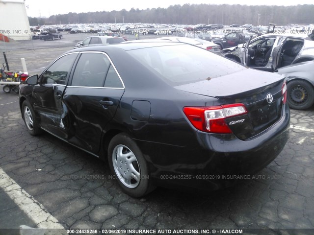 4T4BF1FK3CR169563 - 2012 TOYOTA CAMRY SE/LE/XLE BLACK photo 3