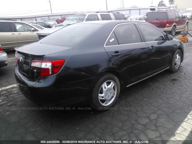 4T4BF1FK3CR169563 - 2012 TOYOTA CAMRY SE/LE/XLE BLACK photo 4