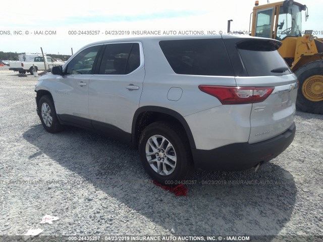 1GNERFKW7KJ209420 - 2019 CHEVROLET TRAVERSE SILVER photo 3