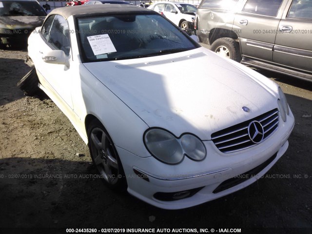 WDBTK75G45T034839 - 2005 MERCEDES-BENZ CLK 500 WHITE photo 1