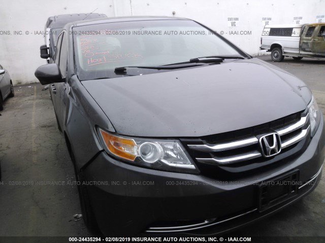 5FNRL5H64EB025576 - 2014 HONDA ODYSSEY EXL GRAY photo 6