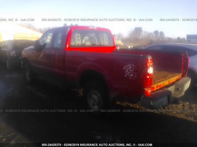 1FT7X2B63DEB26935 - 2013 FORD F250 RED photo 3