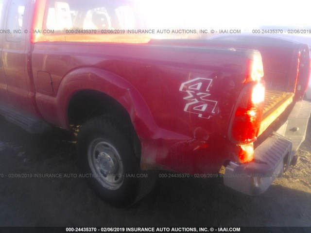 1FT7X2B63DEB26935 - 2013 FORD F250 RED photo 6