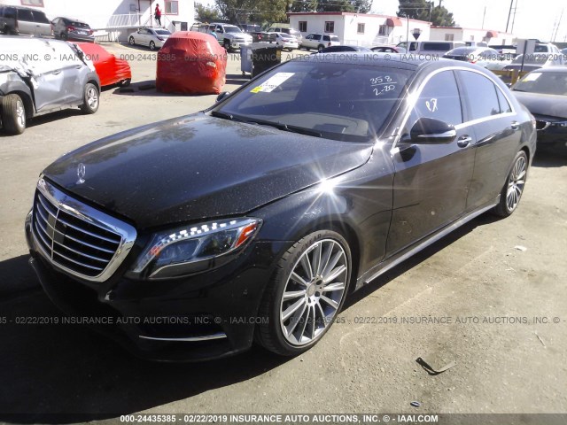 WDDUG8CB5FA098766 - 2015 MERCEDES-BENZ S 550 BLACK photo 2