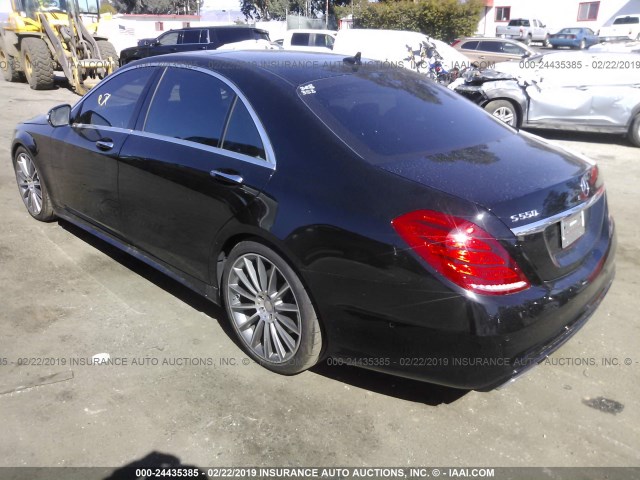 WDDUG8CB5FA098766 - 2015 MERCEDES-BENZ S 550 BLACK photo 3