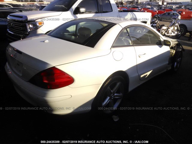 WDBSK75F46F108750 - 2006 MERCEDES-BENZ SL 500 WHITE photo 4