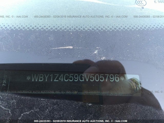WBY1Z4C59GV505796 - 2016 BMW I3 REX WHITE photo 9