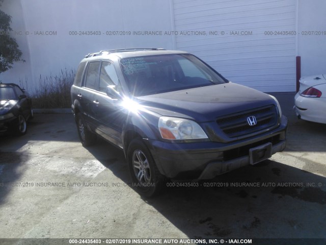 2HKYF18694H620919 - 2004 HONDA PILOT EXL GRAY photo 1