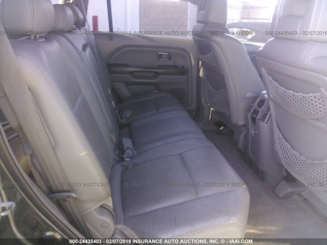 2HKYF18694H620919 - 2004 HONDA PILOT EXL GRAY photo 8