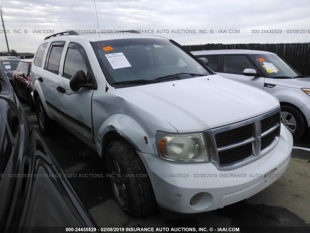 1D8HD48N77F505833 - 2007 DODGE DURANGO SLT WHITE photo 1