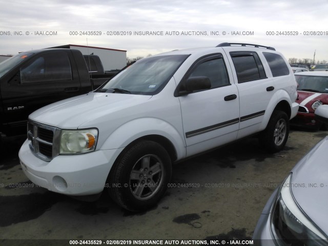 1D8HD48N77F505833 - 2007 DODGE DURANGO SLT WHITE photo 2