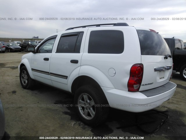 1D8HD48N77F505833 - 2007 DODGE DURANGO SLT WHITE photo 3