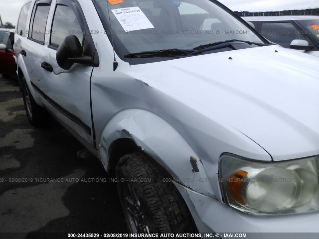 1D8HD48N77F505833 - 2007 DODGE DURANGO SLT WHITE photo 6