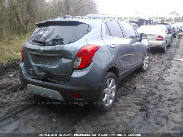 KL4CJDSBXFB175721 - 2015 BUICK ENCORE PREMIUM GRAY photo 4