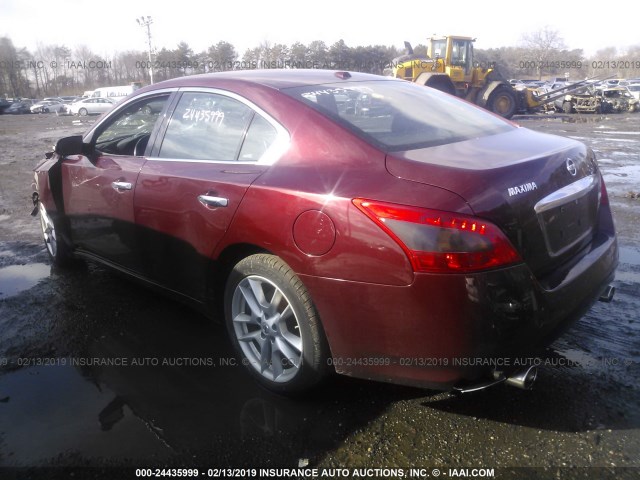 1N4AA5AP4CC846828 - 2012 NISSAN MAXIMA S/SV RED photo 3