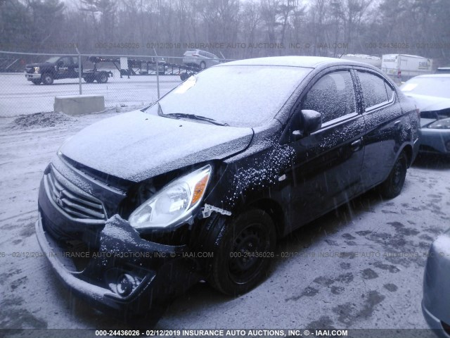 ML32F3FJXHH001407 - 2017 MITSUBISHI MIRAGE G4 ES Қара фото 2