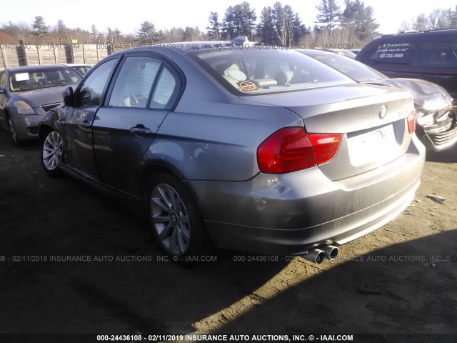 WBAPK7G55BNN48968 - 2011 BMW 328 XI GRAY photo 3