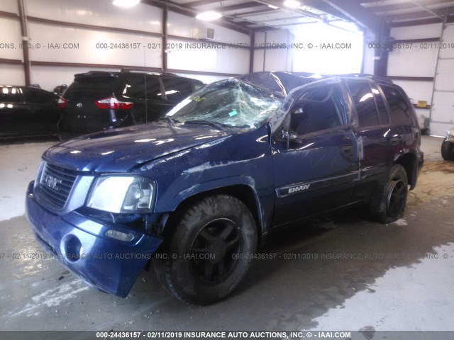 1GKDS13SX42254876 - 2004 GMC ENVOY BLUE photo 2