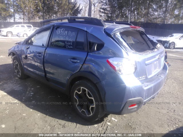 JF2GPACC9E9277854 - 2014 SUBARU XV CROSSTREK 2.0 PREMIUM BLUE photo 3