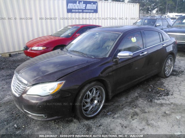 1C3CCBCG2CN303818 - 2012 CHRYSLER 200 LIMITED BROWN photo 2