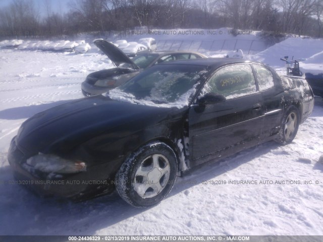 2G1WX15K729207699 - 2002 CHEVROLET MONTE CARLO SS 黑色 照片 2