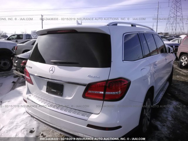 4JGDF6EE7KB225896 - 2019 MERCEDES-BENZ GLS 450 4MATIC WHITE photo 4