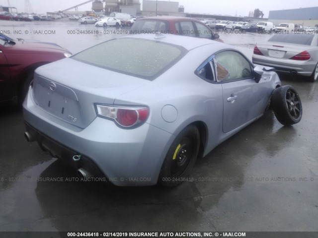 JF1ZNAA10G8708594 - 2016 TOYOTA SCION FR-S SILVER photo 4