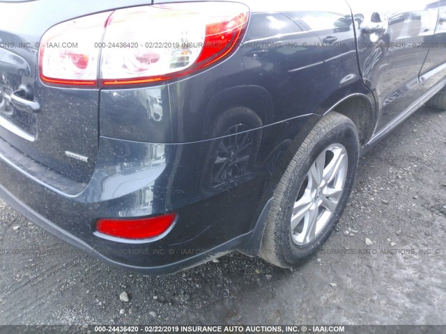 5XYZHDAG3CG109537 - 2012 HYUNDAI SANTA FE SE BLUE photo 6