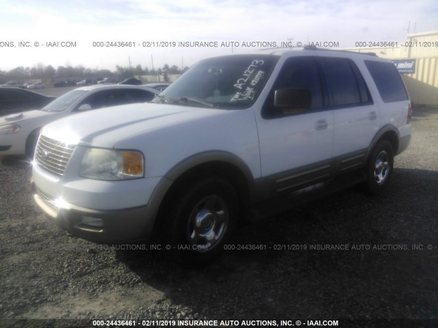 1FMFU18L43LA21273 - 2003 FORD EXPEDITION EDDIE BAUER WHITE photo 2