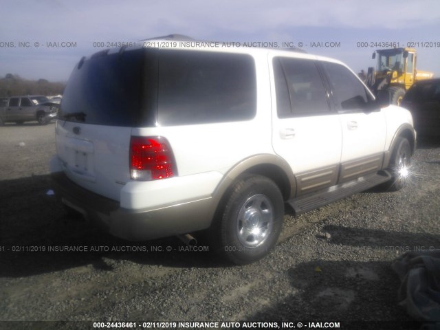 1FMFU18L43LA21273 - 2003 FORD EXPEDITION EDDIE BAUER WHITE photo 4