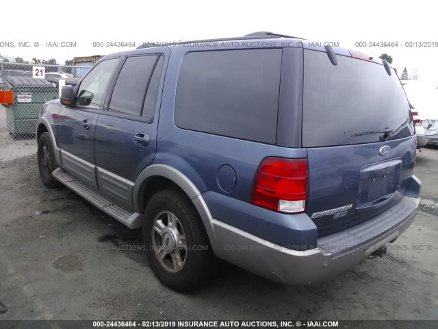 1FMFU17L73LC40925 - 2003 FORD EXPEDITION EDDIE BAUER BLUE photo 3