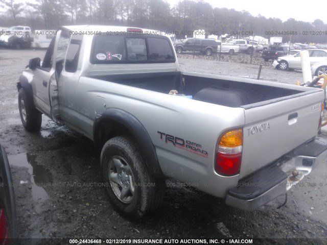 5TESM92N41Z815491 - 2001 TOYOTA TACOMA XTRACAB PRERUNNER SILVER photo 3