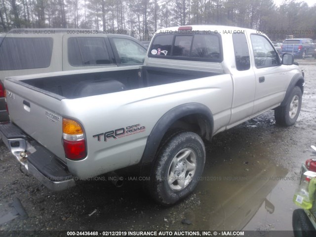 5TESM92N41Z815491 - 2001 TOYOTA TACOMA XTRACAB PRERUNNER SILVER photo 4