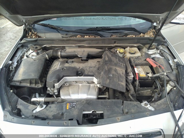 1G11C5SA6DF314214 - 2013 CHEVROLET MALIBU 1LT ვერცხლისფერი ფოტო 10