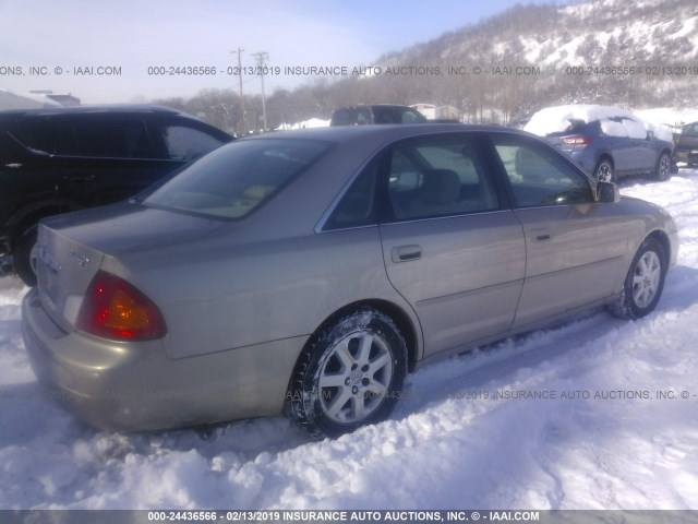 4T1BF28B51U184947 - 2001 TOYOTA AVALON XL/XLS GOLD photo 4