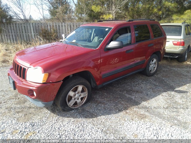 1J4GR48K16C216524 - 2006 JEEP GRAND CHEROKEE LAREDO/COLUMBIA/FREEDOM 红色 照片 2