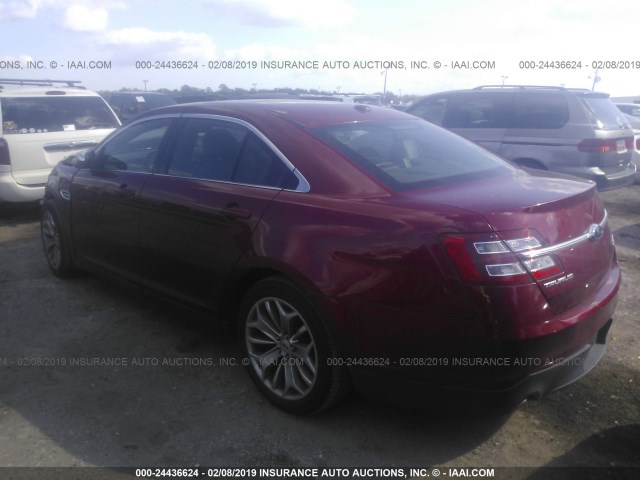 1FAHP2F8XGG110780 - 2016 FORD TAURUS LIMITED RED photo 3