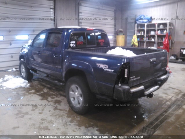 5TELU42N68Z528235 - 2008 TOYOTA TACOMA DOUBLE CAB 蓝色 照片 3