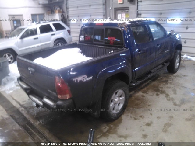 5TELU42N68Z528235 - 2008 TOYOTA TACOMA DOUBLE CAB 蓝色 照片 4