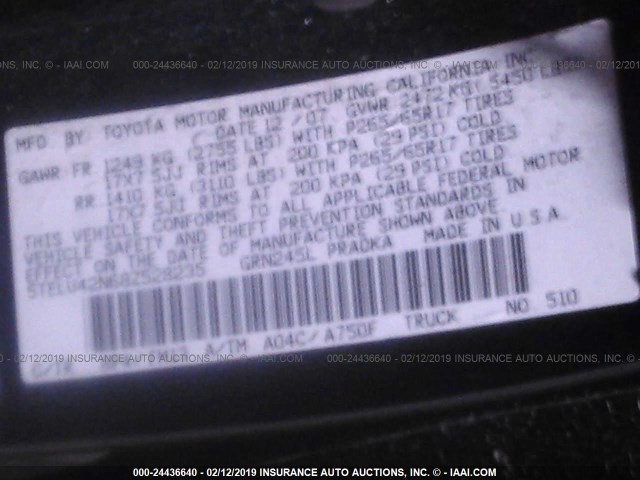 5TELU42N68Z528235 - 2008 TOYOTA TACOMA DOUBLE CAB 蓝色 照片 9