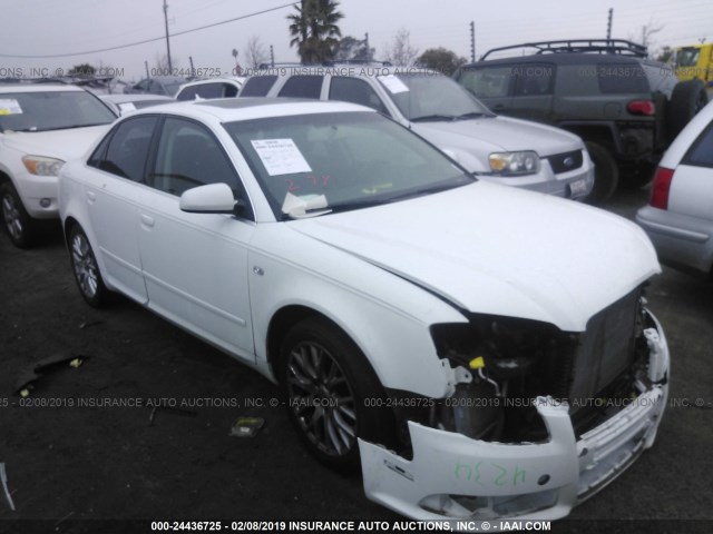 WAUAF78EX8A134366 - 2008 AUDI A4 2.0T WHITE photo 1