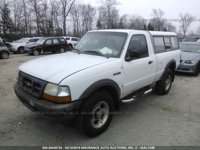 1FTYR11V5XTA09021 - 1999 FORD RANGER WHITE photo 2