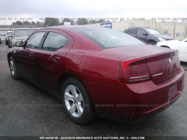 2B3KA43R27H782543 - 2007 DODGE CHARGER SE/SXT RED photo 3