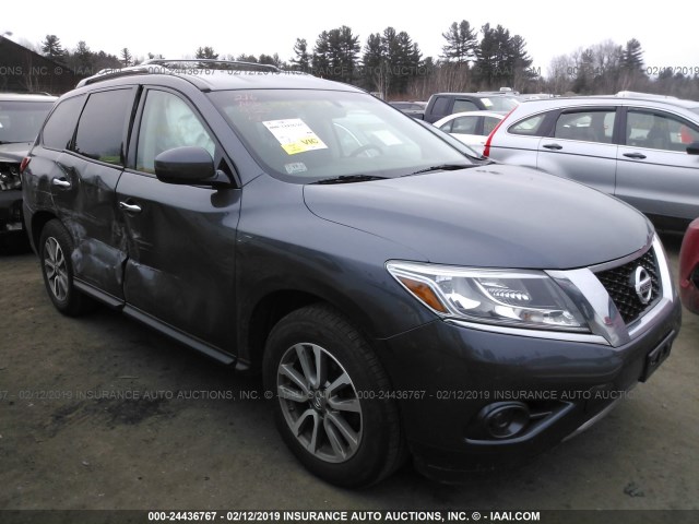 5N1AR2MM3DC609120 - 2013 NISSAN PATHFINDER S/SV/SL/PLATINUM GRAY photo 1