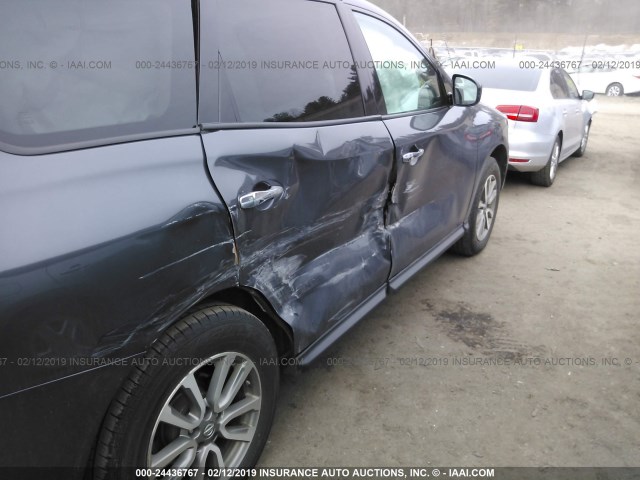 5N1AR2MM3DC609120 - 2013 NISSAN PATHFINDER S/SV/SL/PLATINUM GRAY photo 6