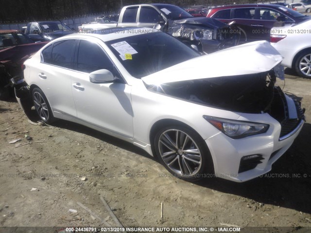 JN1BV7AP4FM337709 - 2015 INFINITI Q50 PREMIUM/SPORT WHITE photo 1